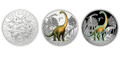 3 euro Autriche 2021 – Argentinosaurus huinculensis