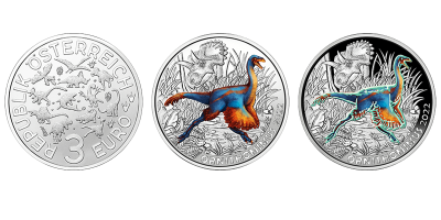 3 euro Autriche 2022 – Ornithomimus velox