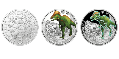 3 euro Autriche 2022 – Pachycephalosaurus wyomingensis