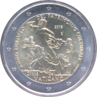2 euro commémorative Vatican 2018 - Année européenne du patrimoine culturel (coincard)