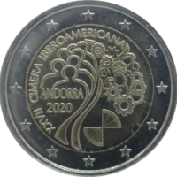 2 euro commémorative Andorre 2020 - Sommet ibéro-américain (coincard)