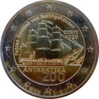 2 euro commémorative Estonie 2020 - Découverte de l'Antarctique