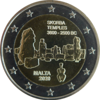 2 euro commémorative Malte 2020 - Temples de Skorba