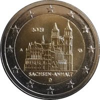 2 euro commémorative Allemagne 2021 - Cathédrale de Magdebourg (Saxe-Anhalt) - atelier A