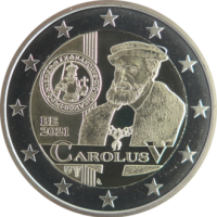 2 euro commémorative Belgique 2021 - Règne de Charles V (coincard FL)