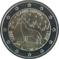 2 euro commémorative Estonie 2021 - Le Loup