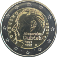 2 euro commémorative Slovaquie 2021 - Alexander Dubcek
