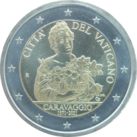 2 euro commémorative Vatican 2021 - Anniversaire de Caravaggio (coincard)