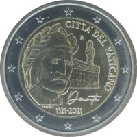 2 euro commémorative Vatican 2021 - Dante Alighieri (coincard)