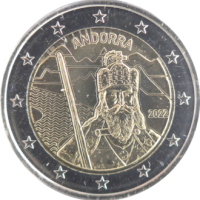 2 euro commémorative Andorre 2022 - La légende de Charlemagne (coincard)
