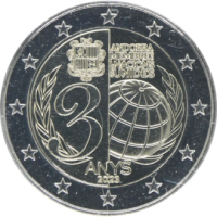 2 euro commémorative Andorre 2023 - 30 ans de l'entrée à l'ONU (coincard)