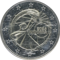 2 euro commémorative Andorre 2023 - Festival du solstice d'été (coincard)
