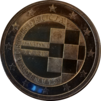 2 euro commémorative Croatie 2023 - introduction de l'euro (coincard)