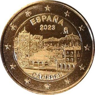2 euro commémorative Espagne 2023 - Vieille ville de Caceres