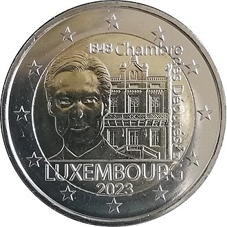 2 euro commémorative Luxembourg 2023 - Chambre des Députés