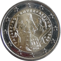 2 euro commémorative Allemagne 2024 - constitution de l'Eglise Saint-Paul de Francfort - atelier A