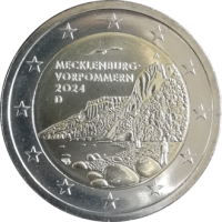 2 euro commémorative Allemagne 2024 - Mecklembourg - (Poméranie occidentale) - atelier A