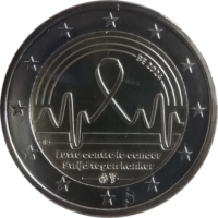 2 euro commémorative Belgique 2024 - Lutte contre le Cancer (coincard FL)