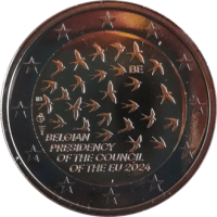 2 euro commémorative Belgique 2024 - Présidence de l'UE (coincard FL)