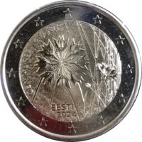 2 euro commémorative Estonie 2024 - Le Bleuet