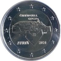 2 euro commémorative Malte 2024 - Citadelle de Gozo (coincard)