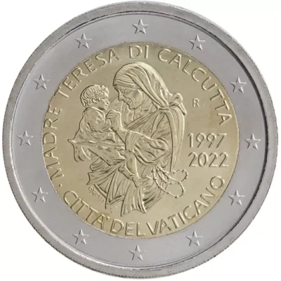 2 euro commémorative Vatican 2022 - Mère Teresa (coincard)