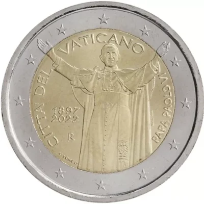 2 euro commémorative Vatican 2022 - Pape Paul VI (coincard)