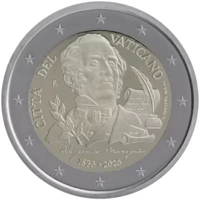 2 euro commémorative Vatican 2023 - Allessandro Manzoni (coincard)