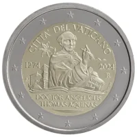 2 euro commémorative Vatican 2024 - Saint Thomas d'Aquin (coffret)
