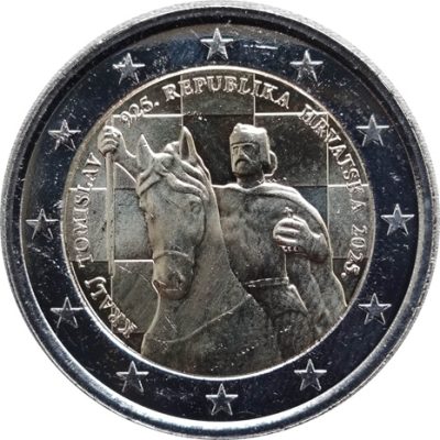 2 euro commémorative Croatie 2025 - 1100e anniversaire du royaume croate et du couronnement du roi Tomislav
