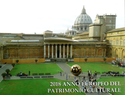 Enveloppe philatélique numismatique Vatican 2018 - Patrimoine culturel