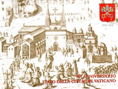 Enveloppe philatélique numismatique Vatican 2019 - fondation de l'État