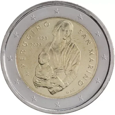 2 euro commémorative Saint Marin 2023 - Perugino (coincard)