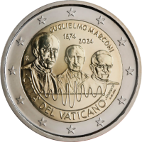2 euro commémorative Vatican 2024 - Guglielmo Marconi (coffret)