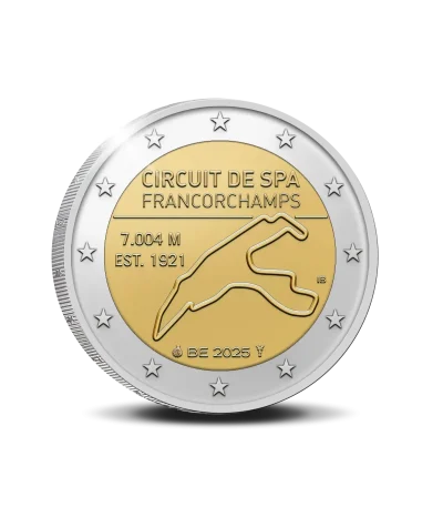 2 euro commémorative Belgique 2025 - Spa-Francorchamps (coincard FR)