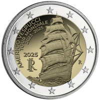 2 euro commémorative Italie 2025 - Tour du monde (coincard)