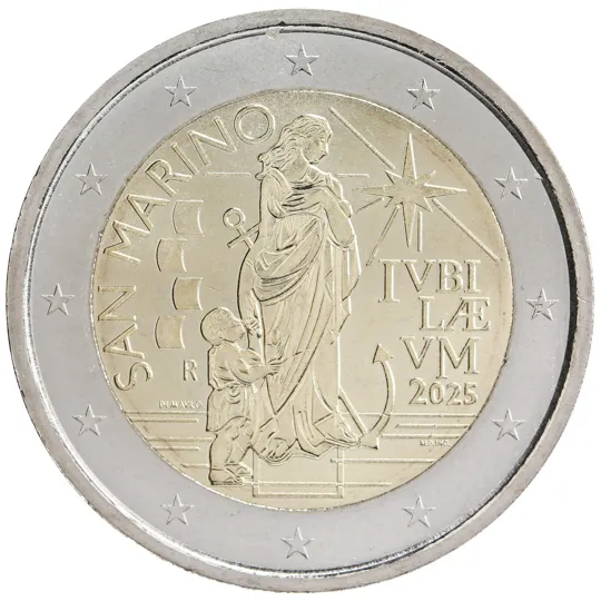 2 euro commémorative Saint Marin 2025 - Jubilé Année Sainte (coincard)