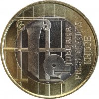 3 euro commémorative Slovénie 2010 - Ljubljana Capitale du livre
