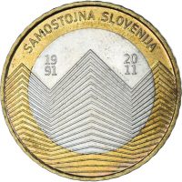 3 euro commémorative Slovénie 2011 - anniversaire de l'indépendance