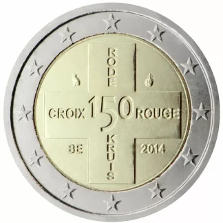 2 euro commémorative Belgique 2014 - Croix Rouge (coincard FR)