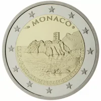 2 euro commémorative Monaco 2015 - Construction du premier château sur le rocher (coffret)