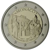 2 euro commémorative Monaco 2017 - 200e anniversaire de la création de la Compagnie des Carabiniers du Prince (coffret)