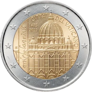 2 euro commémorative Vatican 2025 - 550e anniversaire de la naissance de Michel-Ange
