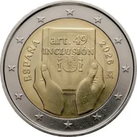 2 euro commémorative Espagne 2026 - Protection des droits et inclusion