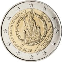 2 euro commémorative Luxembourg 2026 - 40 ans du prix Charlemagne