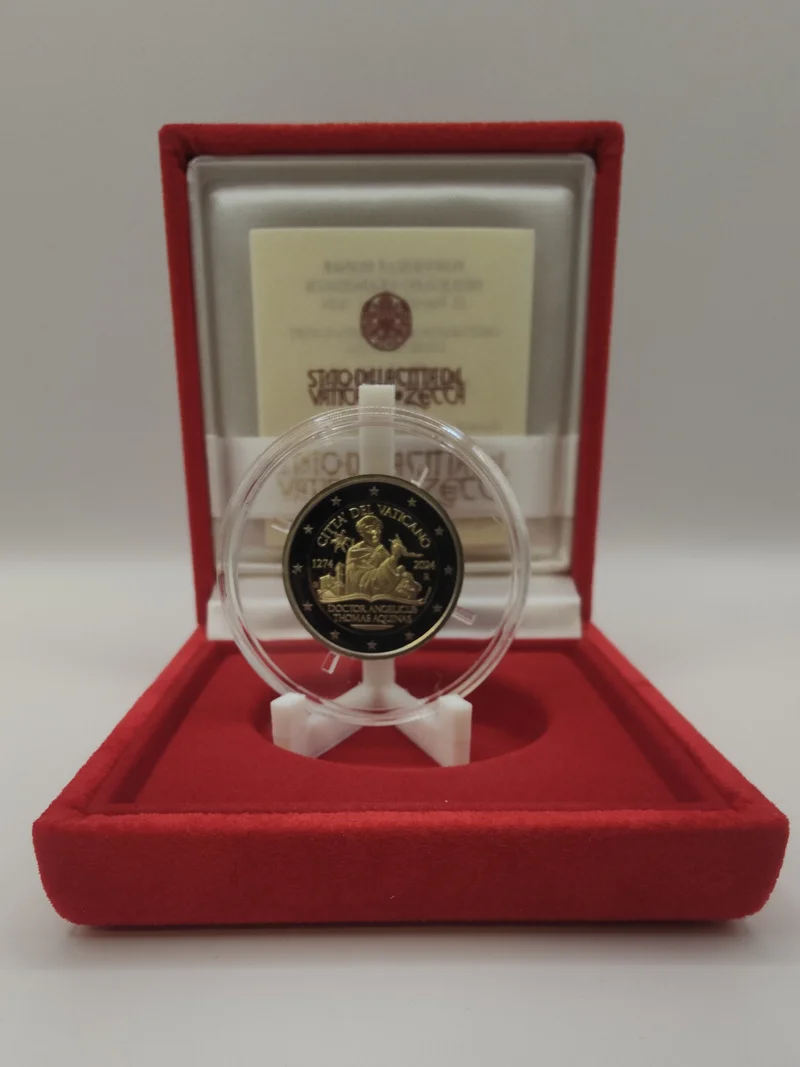 2 euro commémorative Vatican 2024 - Saint Thomas d'Aquin (coffret) – Image 2
