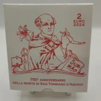 2 euro commémorative Vatican 2024 - Saint Thomas d'Aquin (coffret)