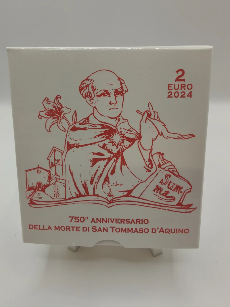 2 euro commémorative Vatican 2024 - Saint Thomas d'Aquin (coffret)