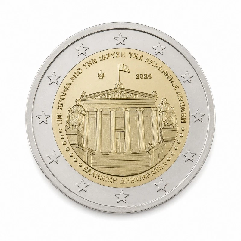 2 euro commémorative Grèce 2026 - centenaire de l'académie d'Athènes